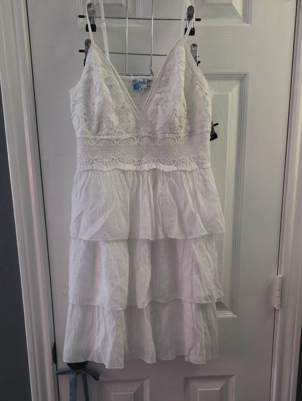 Rebellion White Lace Tiered Dress